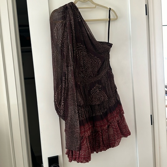 Ulla Johnson Leah Mini Dress in Garnet - Picture 3 of 4